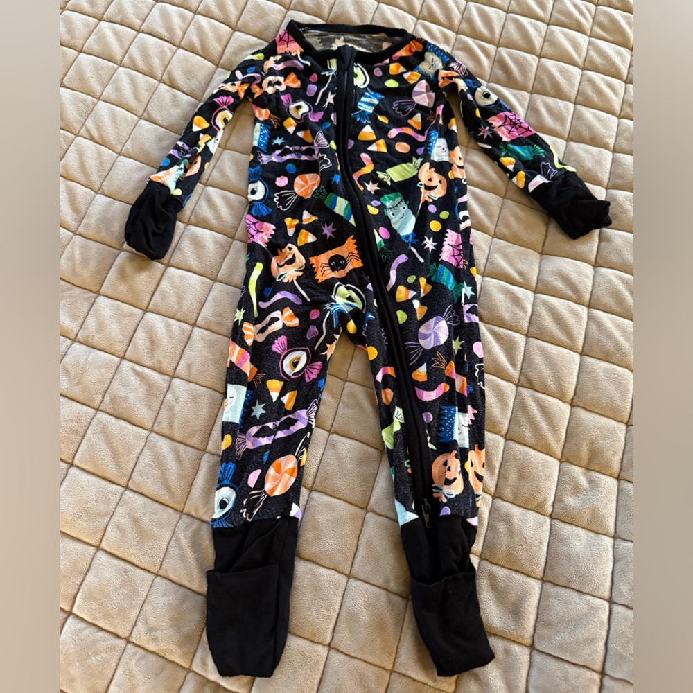 Little Sleepies Halloween Candy Themed Footie Zippy
